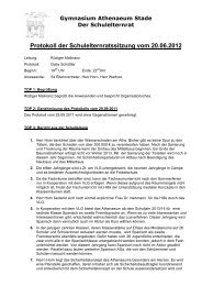 Protokoll Schulelternratssitzung 2012 06 20 - Athenaeum Stade