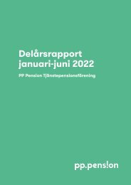 PP Pension delarsrapport jan-juni 2022
