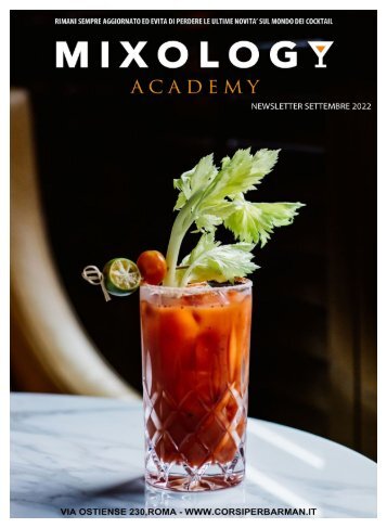 Newsletter Settembre - MIXOLOGY Academy