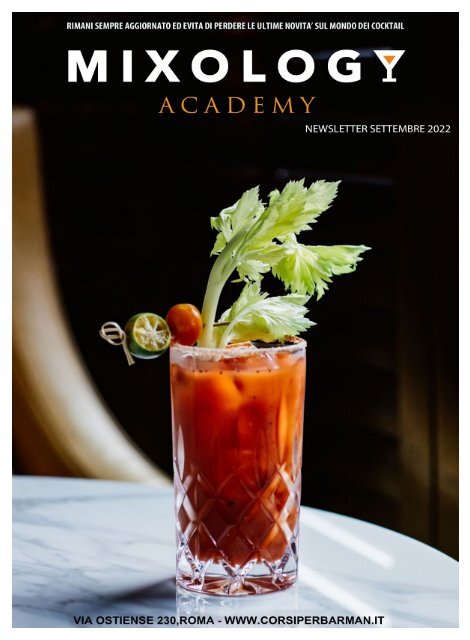 Newsletter Settembre - MIXOLOGY Academy