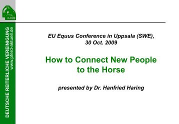 deutsc h e reiterliche vereinigung - EU Equus 2009