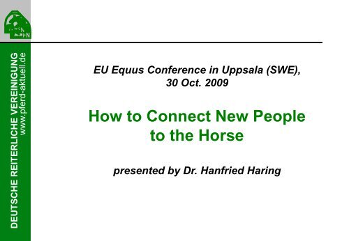 deutsc h e reiterliche vereinigung - EU Equus 2009