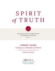 Spirit of Truth Grade 7 Home Edition Parent Guide