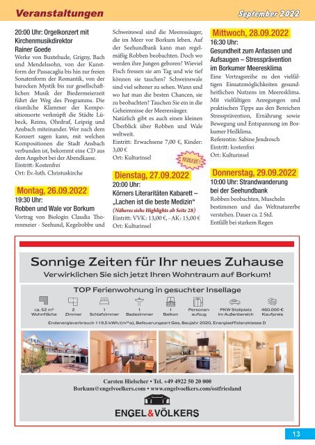 September-Ausgabe 2022 / Borkum-Aktuell - Das Inselmagazin