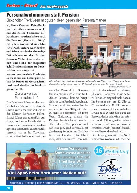 September-Ausgabe 2022 / Borkum-Aktuell - Das Inselmagazin