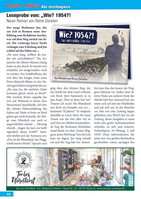 September-Ausgabe 2022 / Borkum-Aktuell - Das Inselmagazin