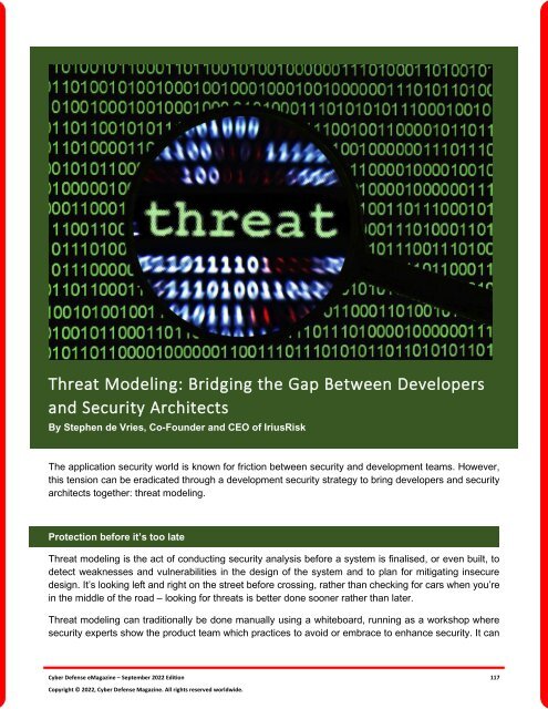 Cyber Defense eMagazine September Edition for 2022 #CDM