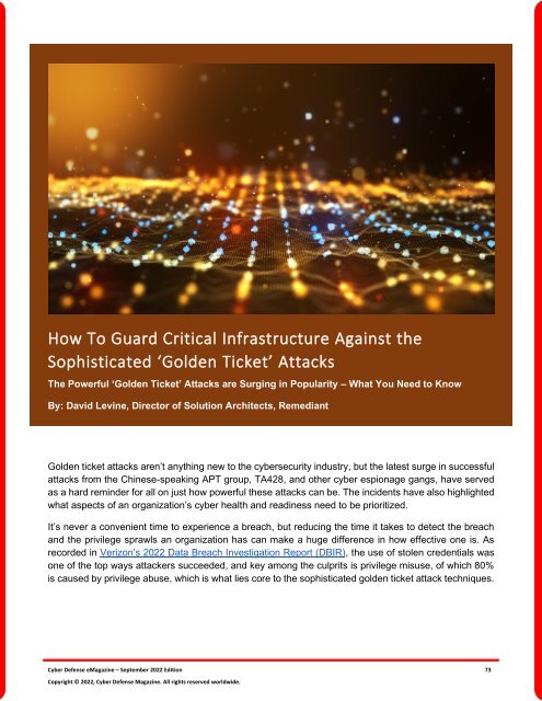 Cyber Defense eMagazine September Edition for 2022 #CDM