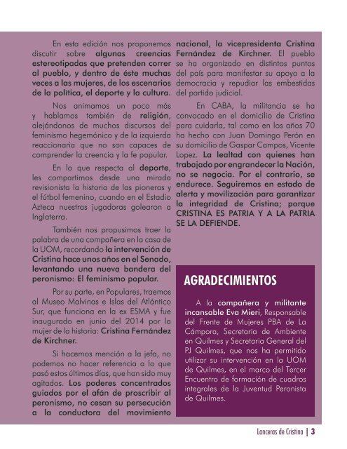 Lanceras de Cristina | Ed. 16 Agosto 2022