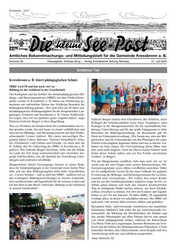 Die kleine See-Post 21.07.2022