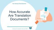 How Accurate Are Translation Documents?