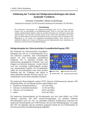 Schätzung der Varianz bei Stichprobenerhebungen mit ... - SAS-Wiki