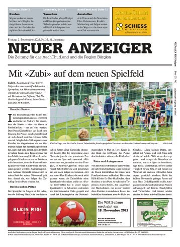 Neuer Anzeiger 2. September 2022