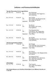 Lektoren- und Kommunionhelferplan - St. Reinhildis