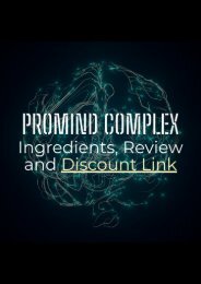 ProMind Complex Ingredients Label, Side Effects And Discount