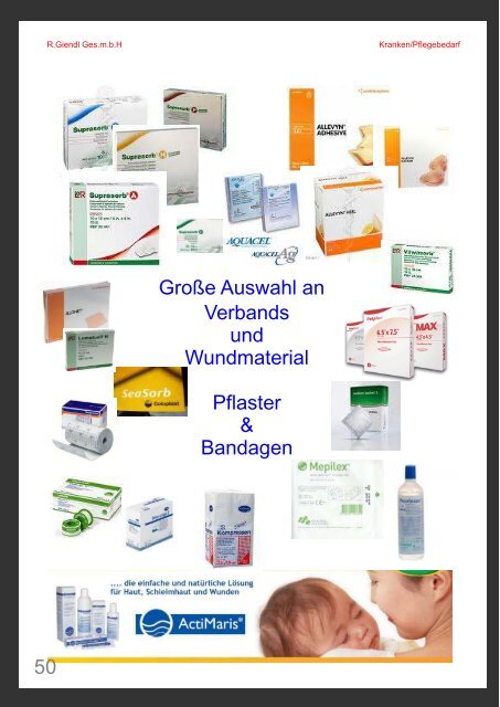 Pflegeprodukte zur Pflege der Haut - Bandagist R. Giendl