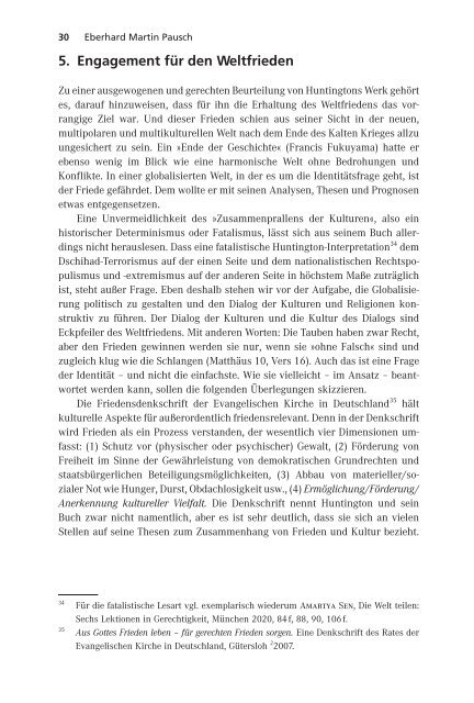 Sarah Jäger | Eberhard Martin Pausch (Hrsg.): Kampf der Kulturen und gerechter Frieden (Leseprobe)