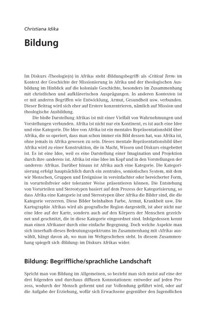 Klaus Hock | Claudia Jahnel (Hrsg.): Theologie(n) Afrika (Leseprobe)