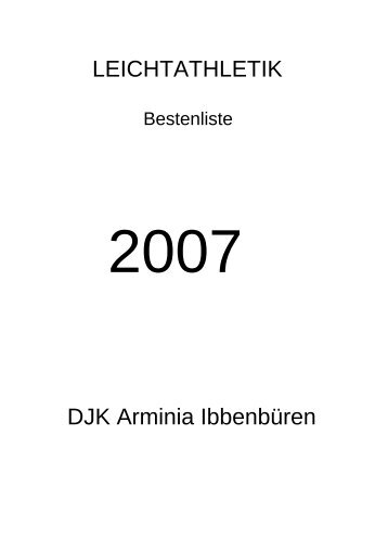 LEICHTATHLETIK DJK Arminia Ibbenbüren