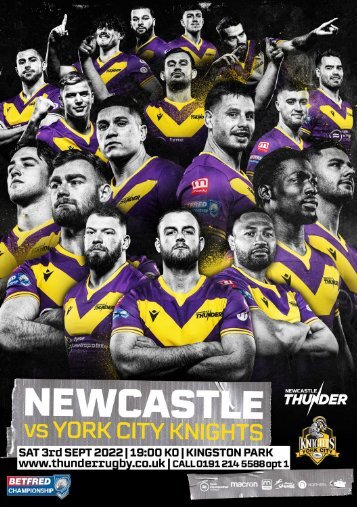 Newcastle Thunder vs York City Knights 2022