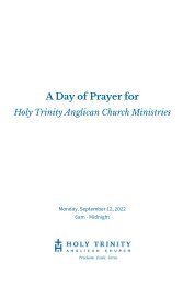 Day of Prayer for the Ministries of Holy Trinity