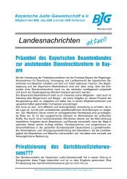 Landesnachrichten - Bayerische Justiz Gewerkschaft eV