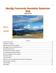 113 September 2022  Merrijig community Newsletter