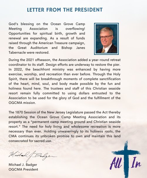 Ocean Grove Fall 2022 – Spring 2023 Program Guide