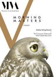 Goldner String Quartet - Sydney Morning Masters