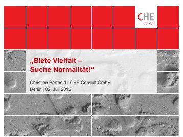 Vortrag von Dr. Christian Berthold (pdf) - CHE Consult