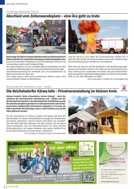 Mitteilungsblatt Nürnberg-Eibach/Reichelsdorf/Röthenbach - September 2022