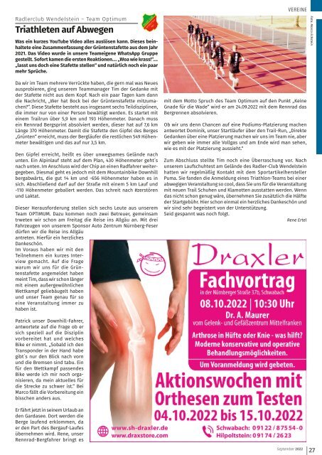 Mitteilungsblatt Wendelstein+Schwanstetten September 2022