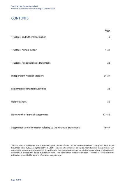 Annual Report and Audited Financial Statements 2021