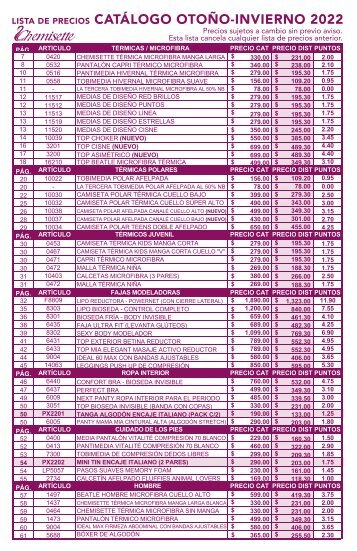 Precios Otono Invierno 2022