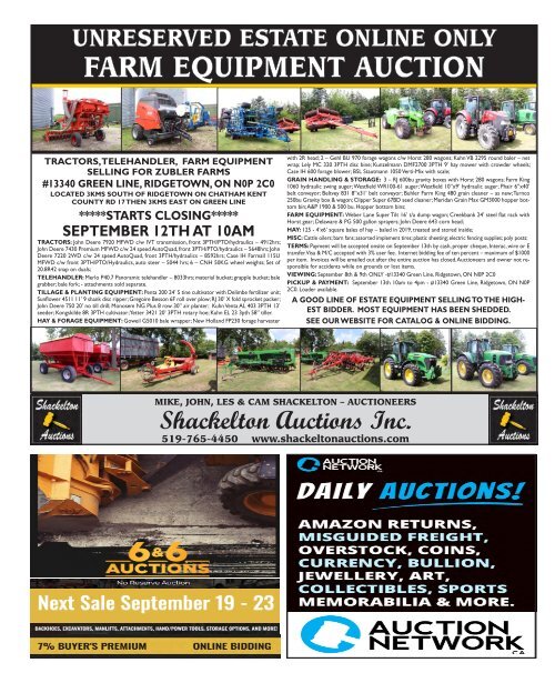 Woodbridge Advertiser/AuctionLists.ca - 2022-09-05