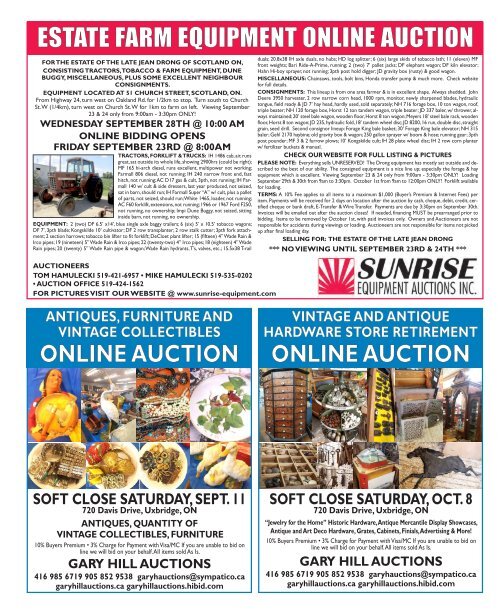 Woodbridge Advertiser/AuctionLists.ca - 2022-09-05