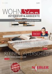 Wohnsinn Wohnen und Schlafen  vom Naturschlafexperten Georg Niebler WohnSinn-Niebler-01-2022