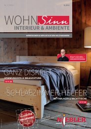 Wohnzeitschrift Wohnen und Schlafen  vom Naturschlafexperten Georg Niebler WohnSinn-Niebler-01-2021