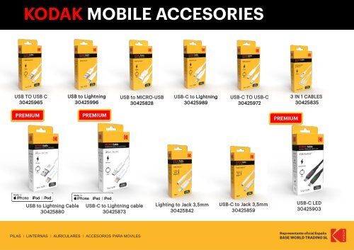 Kodak BWT Accesorios Moviles & Auriculares