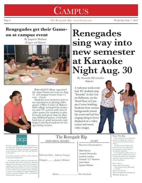 Renegade Rip Issue 1, Sept. 7, 2022