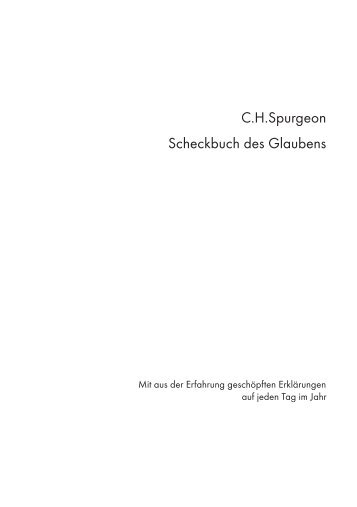 Scheckbuch des Glaubens - Kleinode göttlicher Verheißungen