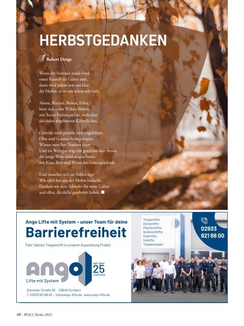 WOLL Magazin 2022.3 Herbst