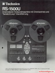 S-15OOU - Technics Catalogus