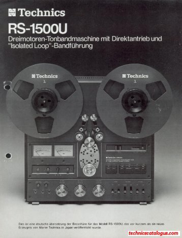 S-15OOU - Technics Catalogus