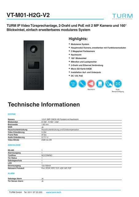 VT-M01-H2G-V2 Datenblatt
