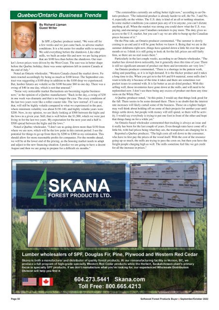 The Softwood Forest Products Buyer - September/October 2022