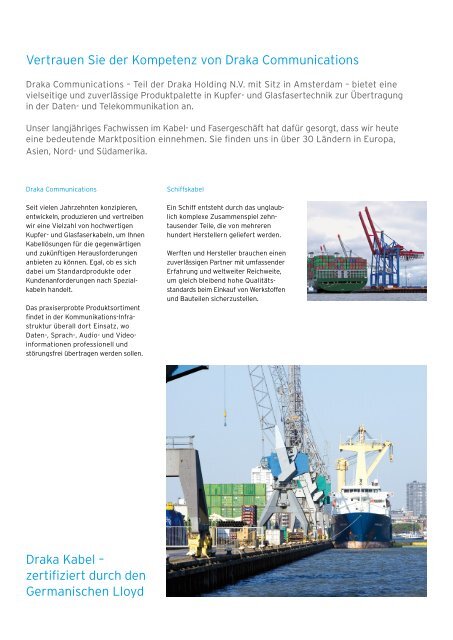 Draka Schiffskabel - Prysmian Cables and Systems