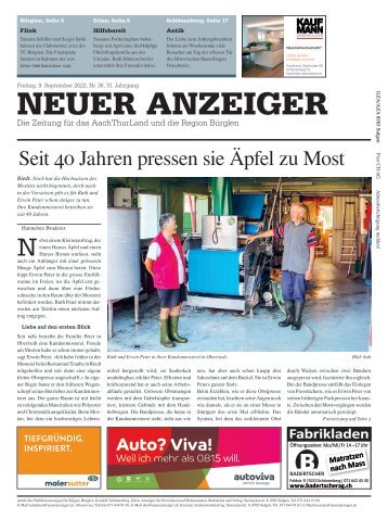 Neuer Anzeiger 9. September 2022