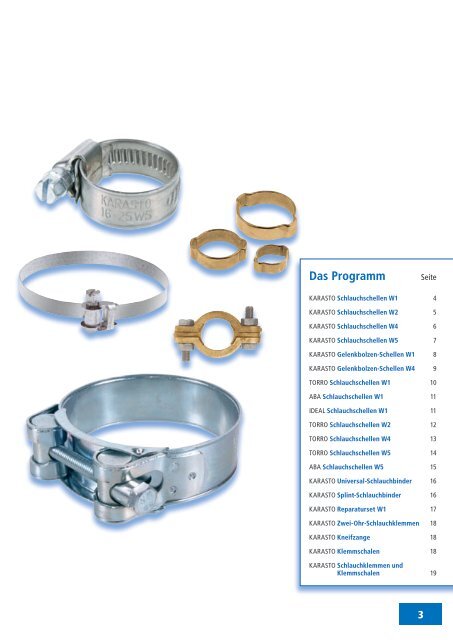 Schlauchschellen W1 - Karasto Armaturenfabrik Oehler GmbH