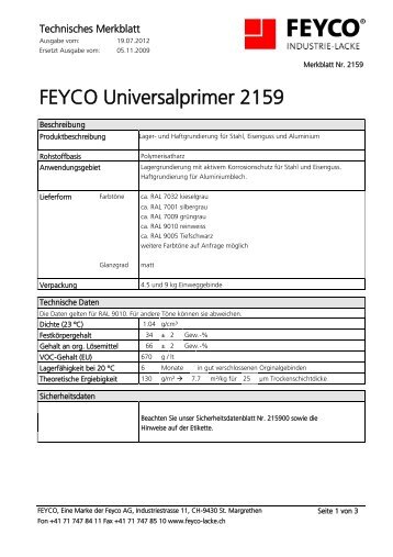 FEYCO UNIVERSALPRIMER 2159 2159 deutsch